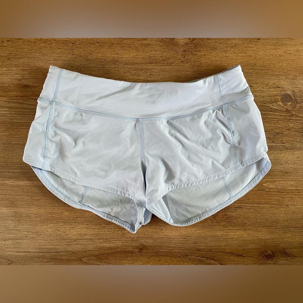 Lululemon Light Blue Low Ruse Lined Shorts